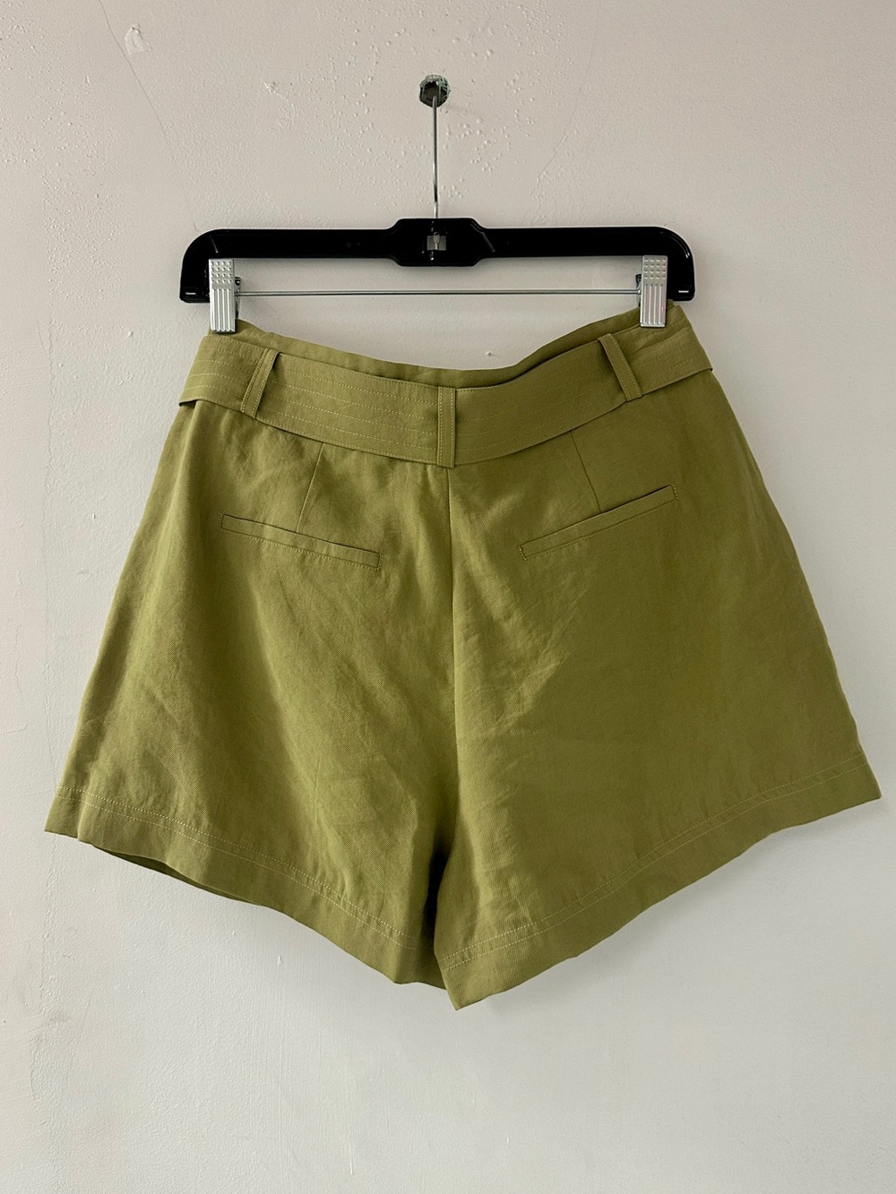 Ba&sh High-Waist Khaki Green DEMIE Shorts with Belt size UK38/US4 NWT - Picture 2 of 7
